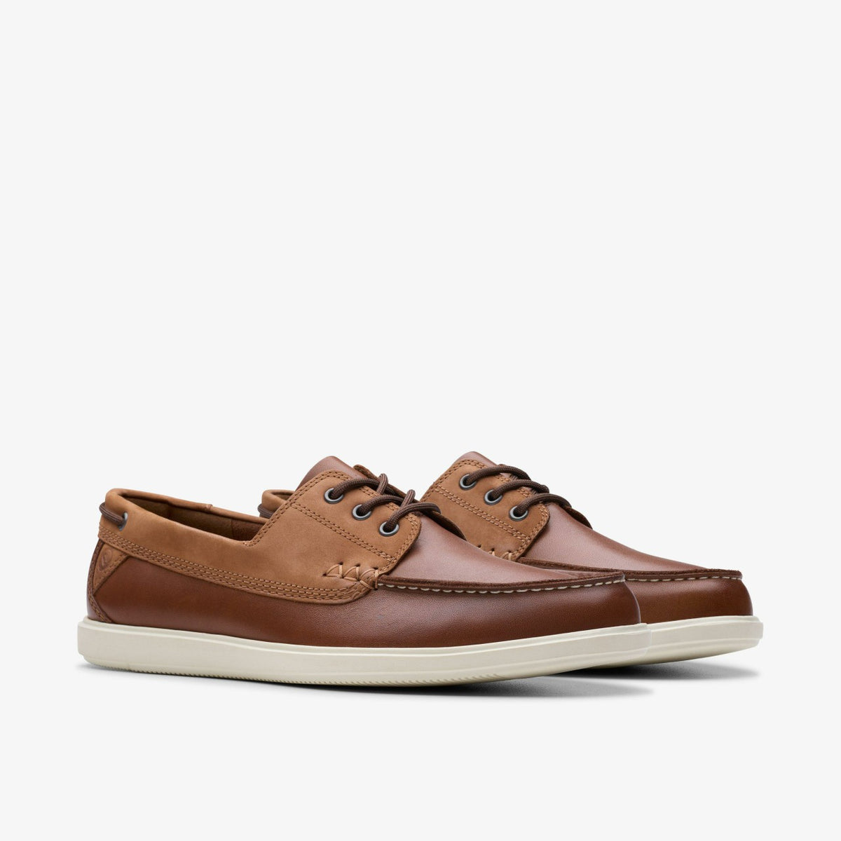 Clarks Bratton Boat Dark Tan Leather