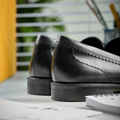 Clarks Straven Edge Black Leather