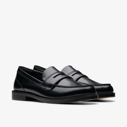 Clarks Straven Edge Black Leather