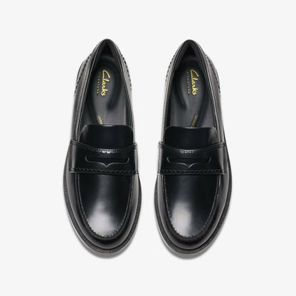 Clarks Straven Edge Black Leather