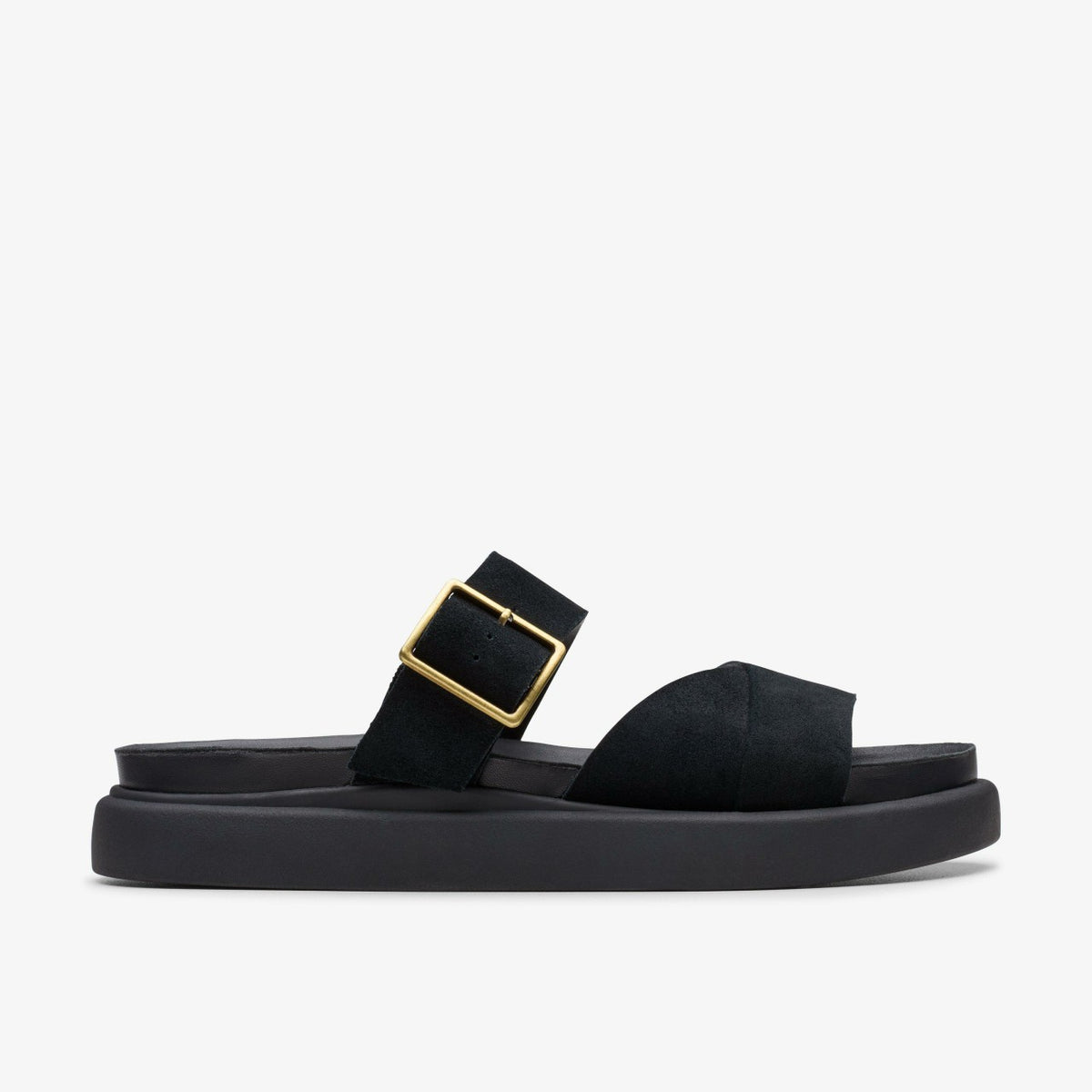 Clarks Aristella Mule Black Suede