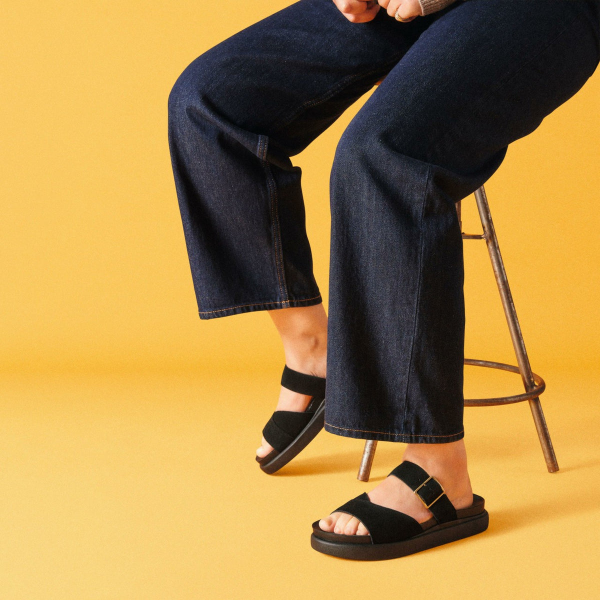 Clarks Aristella Mule Black Suede