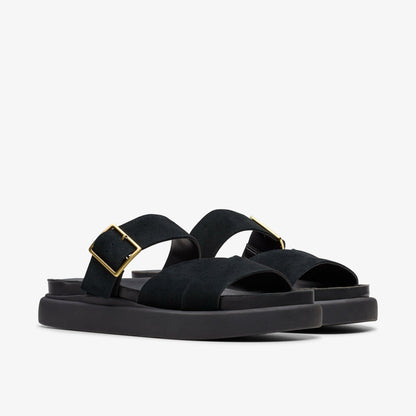 Clarks Aristella Mule Black Suede