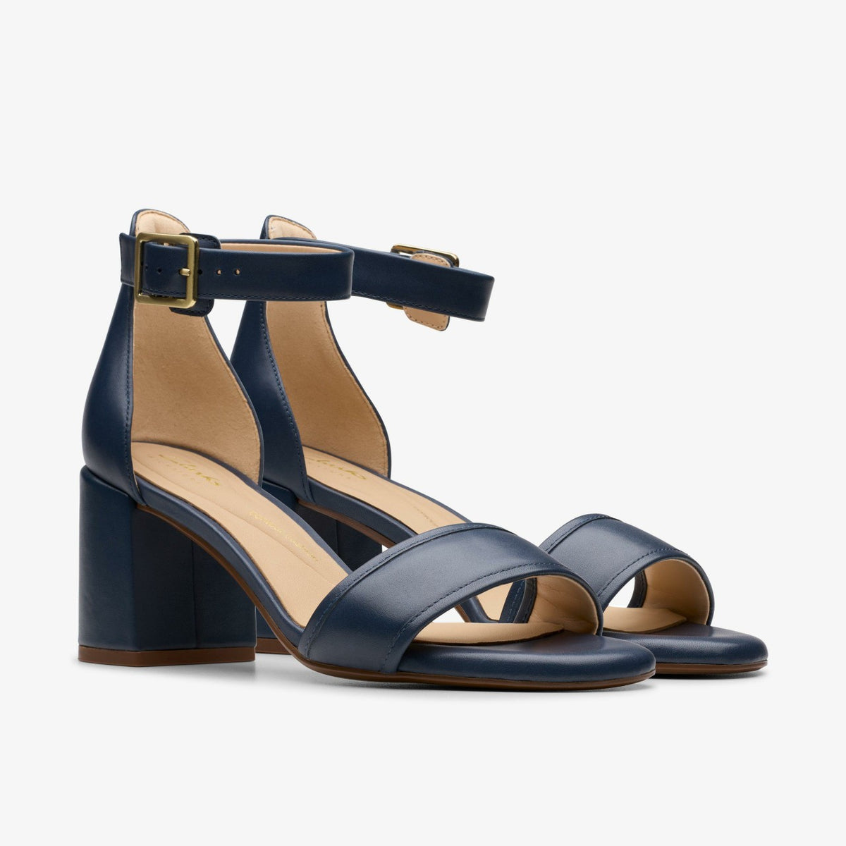 Clarks Ezoria Mae Navy Leather