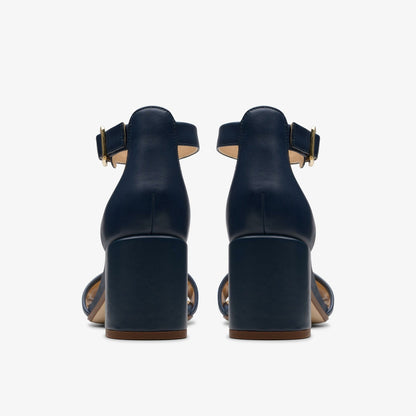 Clarks Ezoria Mae Navy Leather