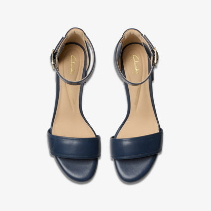 Clarks Ezoria Mae Navy Leather