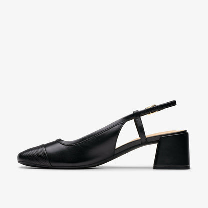 Clarks Nyta 45 Sling Black Combination Leather