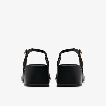 Clarks Nyta 45 Sling Black Combination Leather