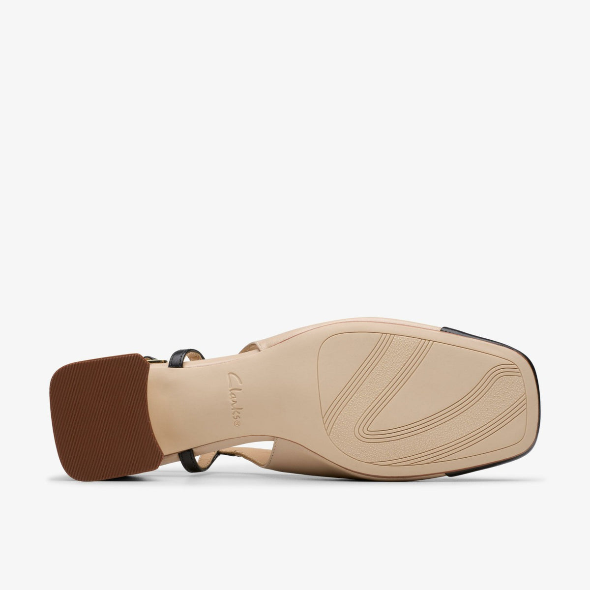 Clarks Nyta 45 Sling Sand Combination Leather