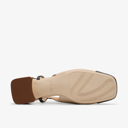 Clarks Nyta 45 Sling Sand Combination Leather