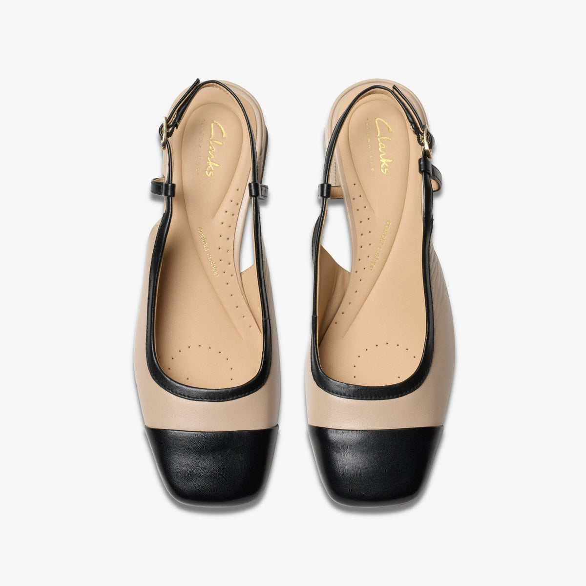 Clarks Nyta 45 Sling Sand Combination Leather