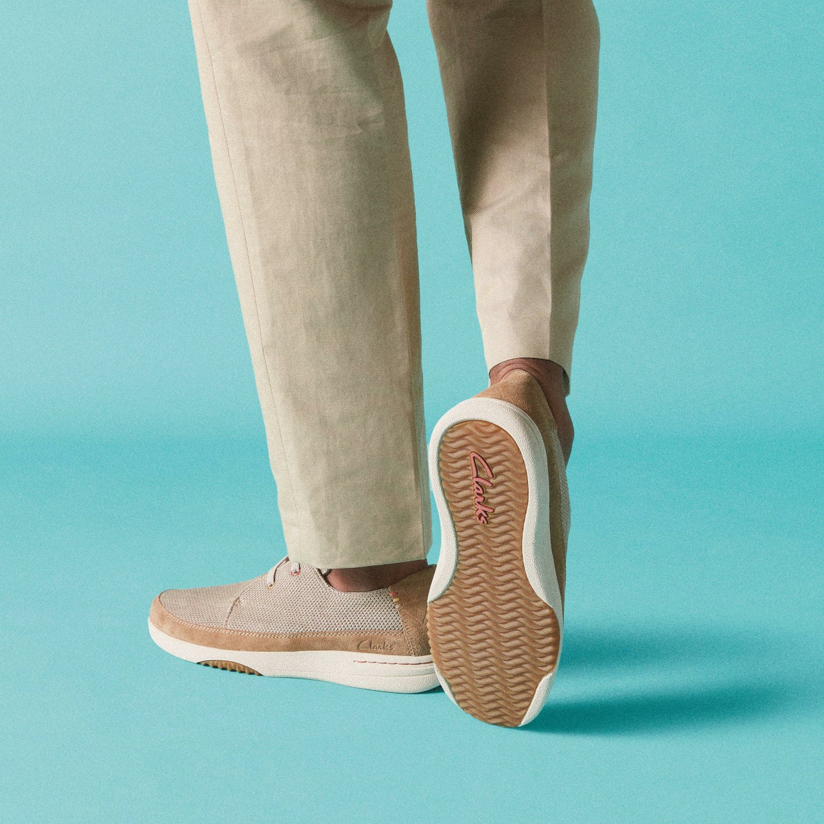 Clarks Easeway Lace Sand Combination