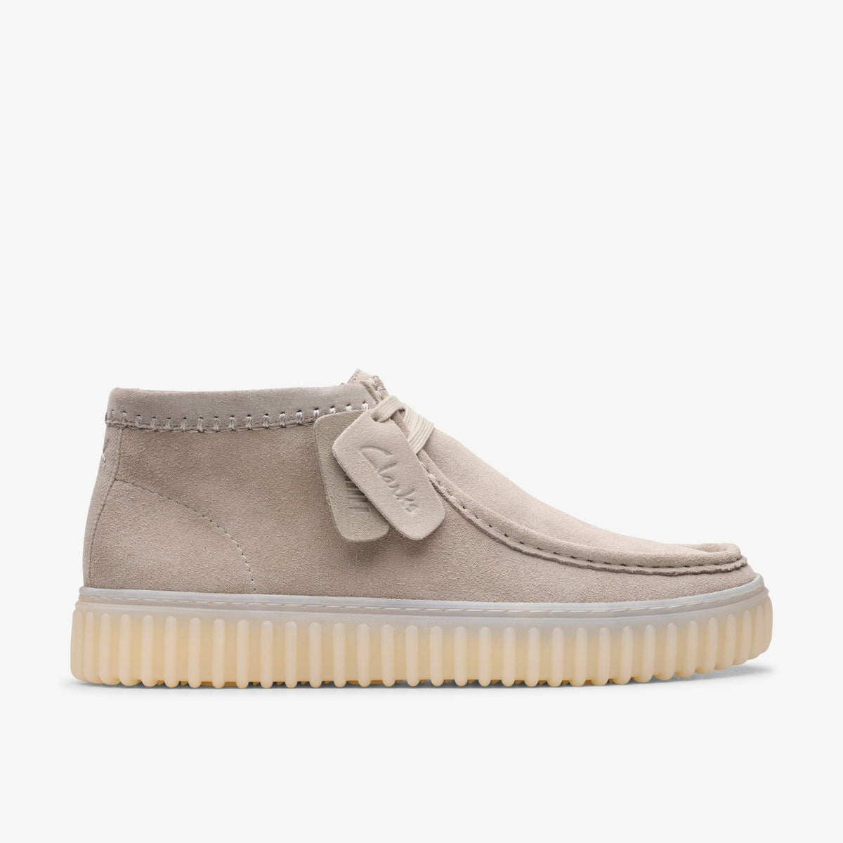 Clarks Torhill Hi Light Grey Suede