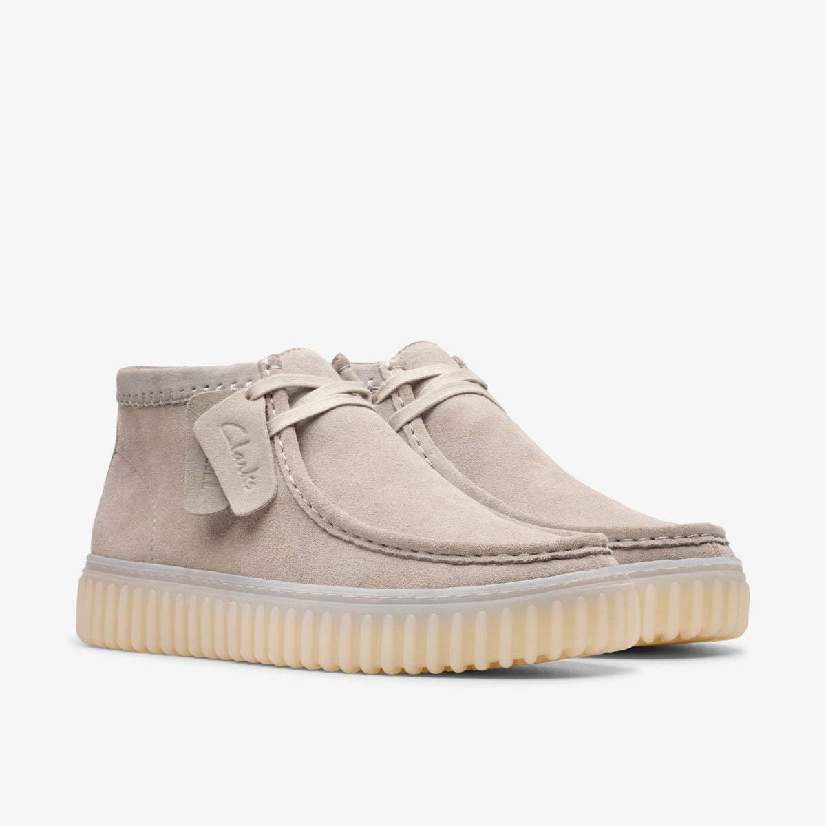 Clarks Torhill Hi Light Grey Suede