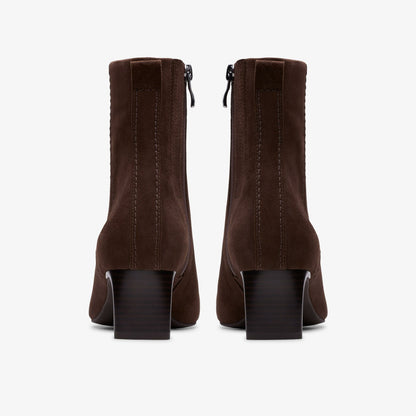 Clarks Edina Up Dark Brown Suede
