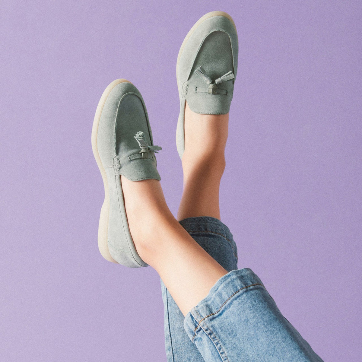 Clarks Narini Edge Light Green Suede