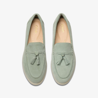 Clarks Narini Edge Light Green Suede