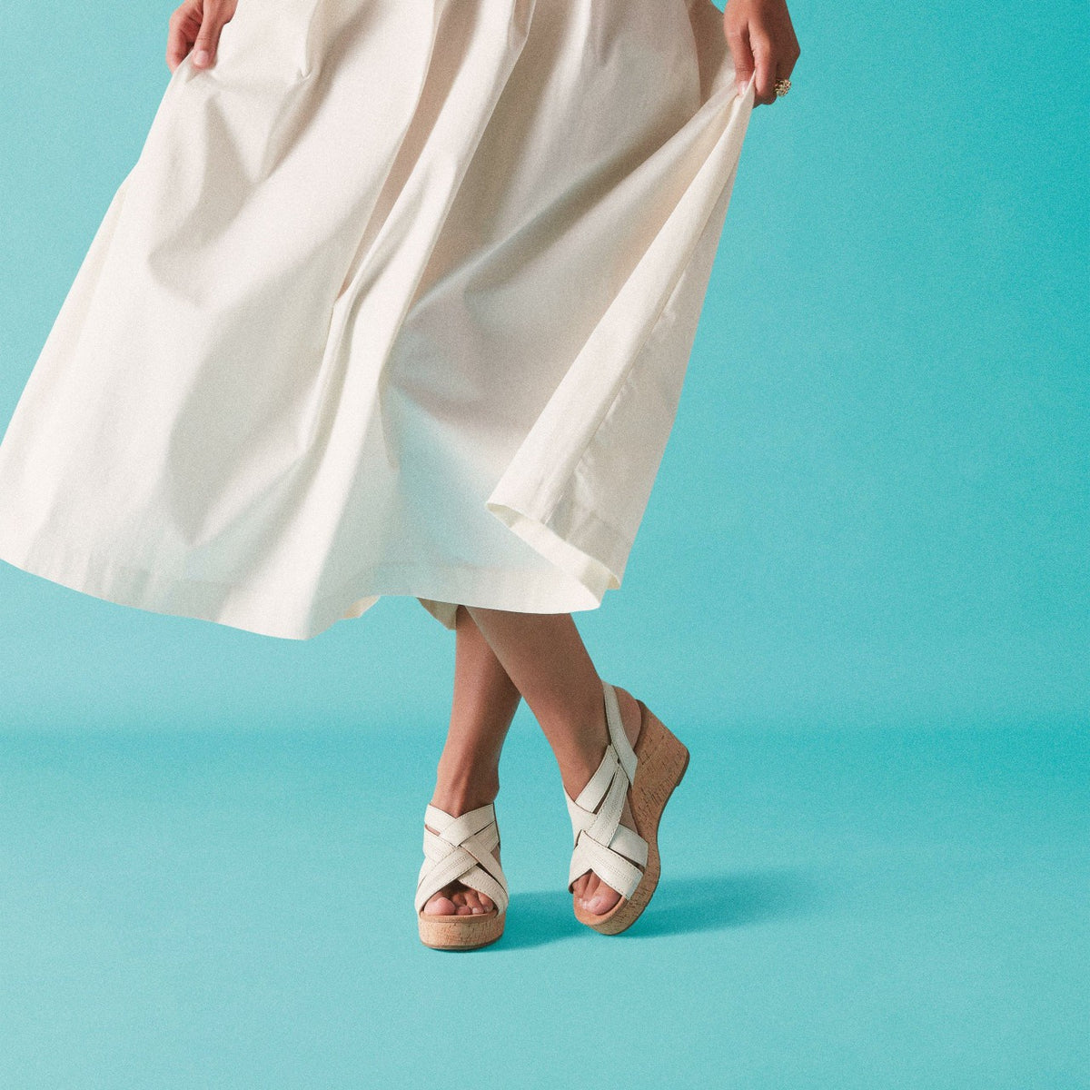 Clarks Sabina Sling Cream Leather