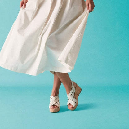 Clarks Sabina Sling Cream Leather