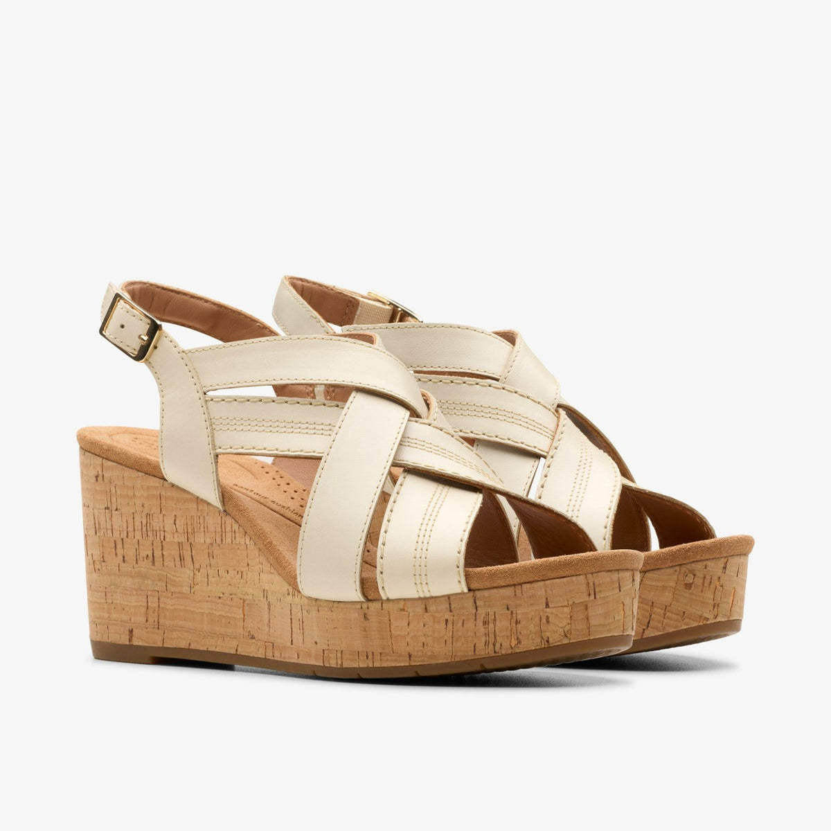 Clarks Sabina Sling Cream Leather