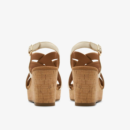 Clarks Sabina Sling Cream Leather
