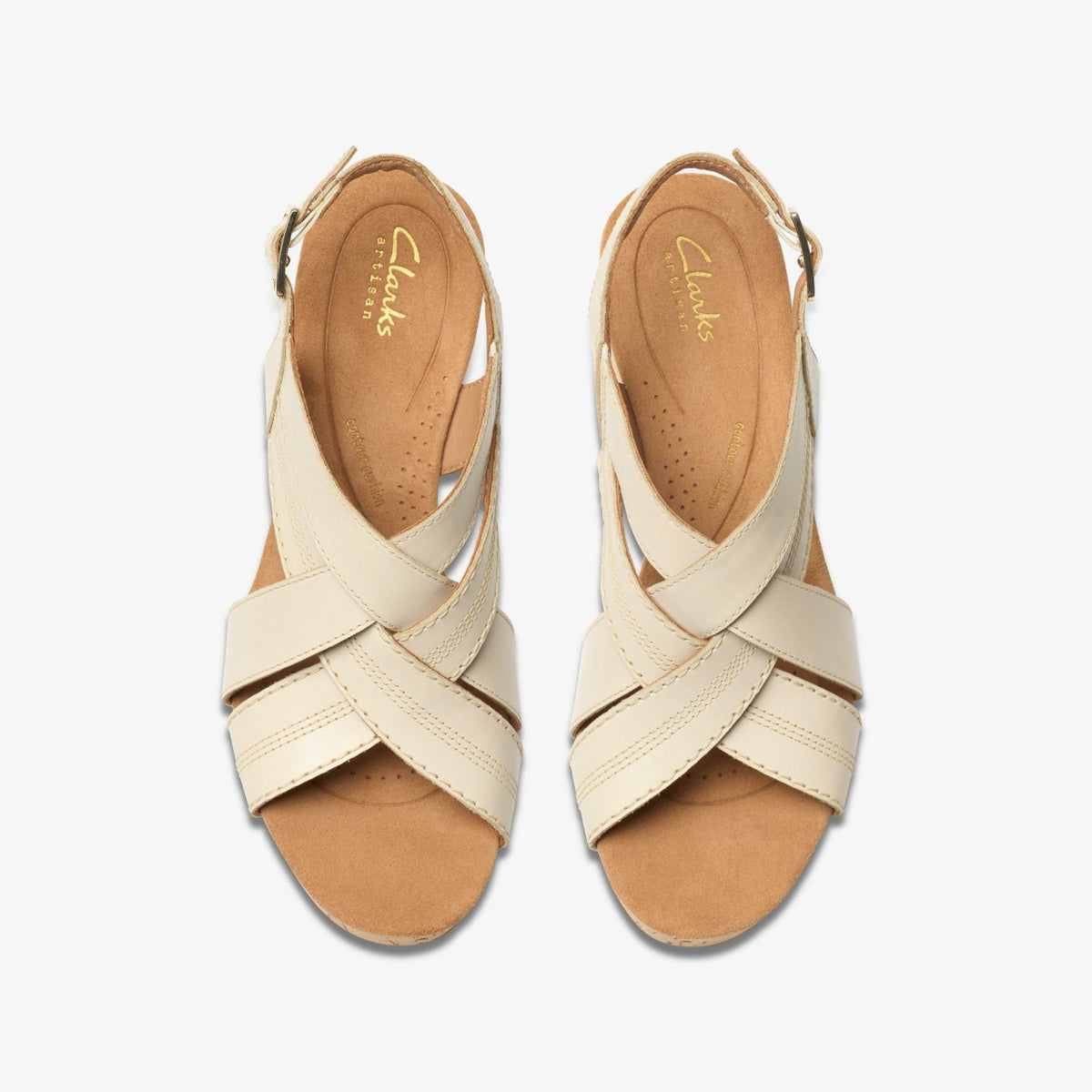 Clarks Sabina Sling Cream Leather