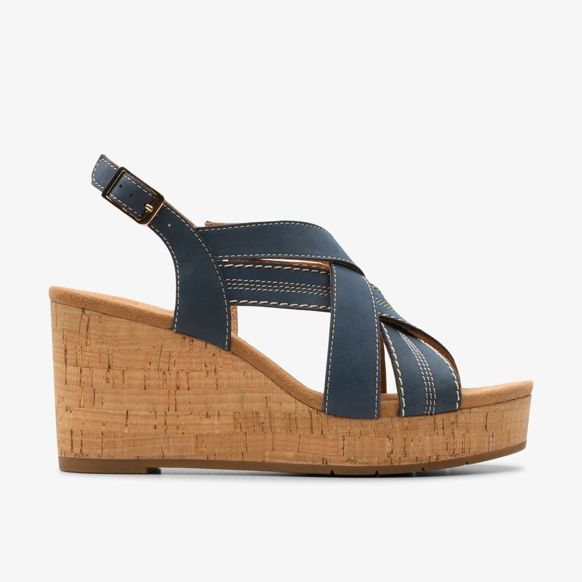 Clarks Sabina Sling Navy Nubuck