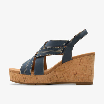 Clarks Sabina Sling Navy Nubuck