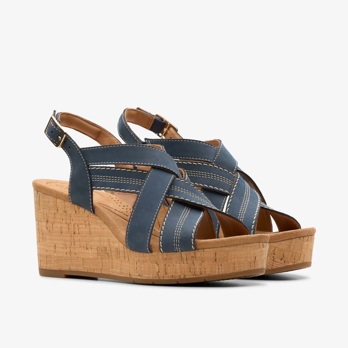Clarks Sabina Sling Navy Nubuck