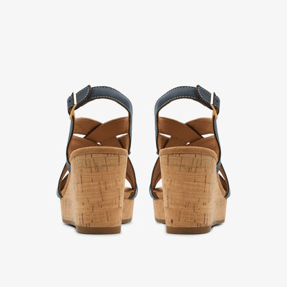 Clarks Sabina Sling Navy Nubuck