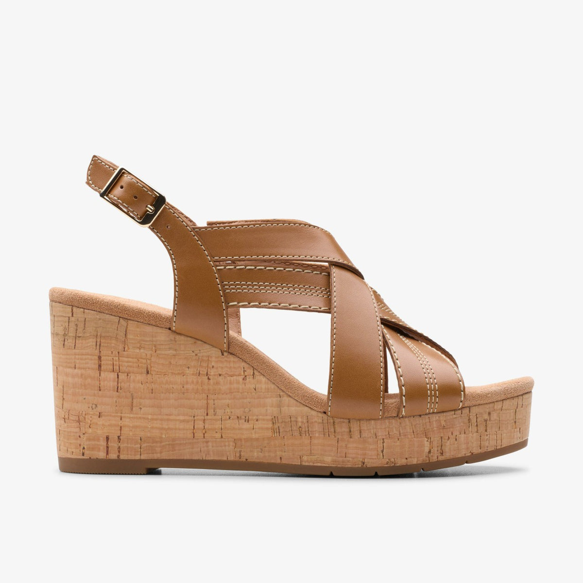 Clarks Sabina Sling Tan Leather