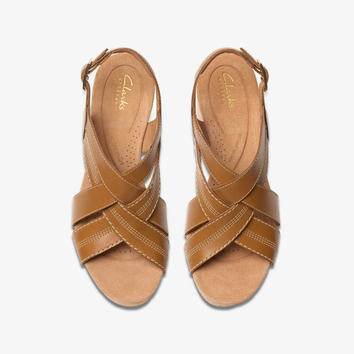 Clarks Sabina Sling Tan Leather