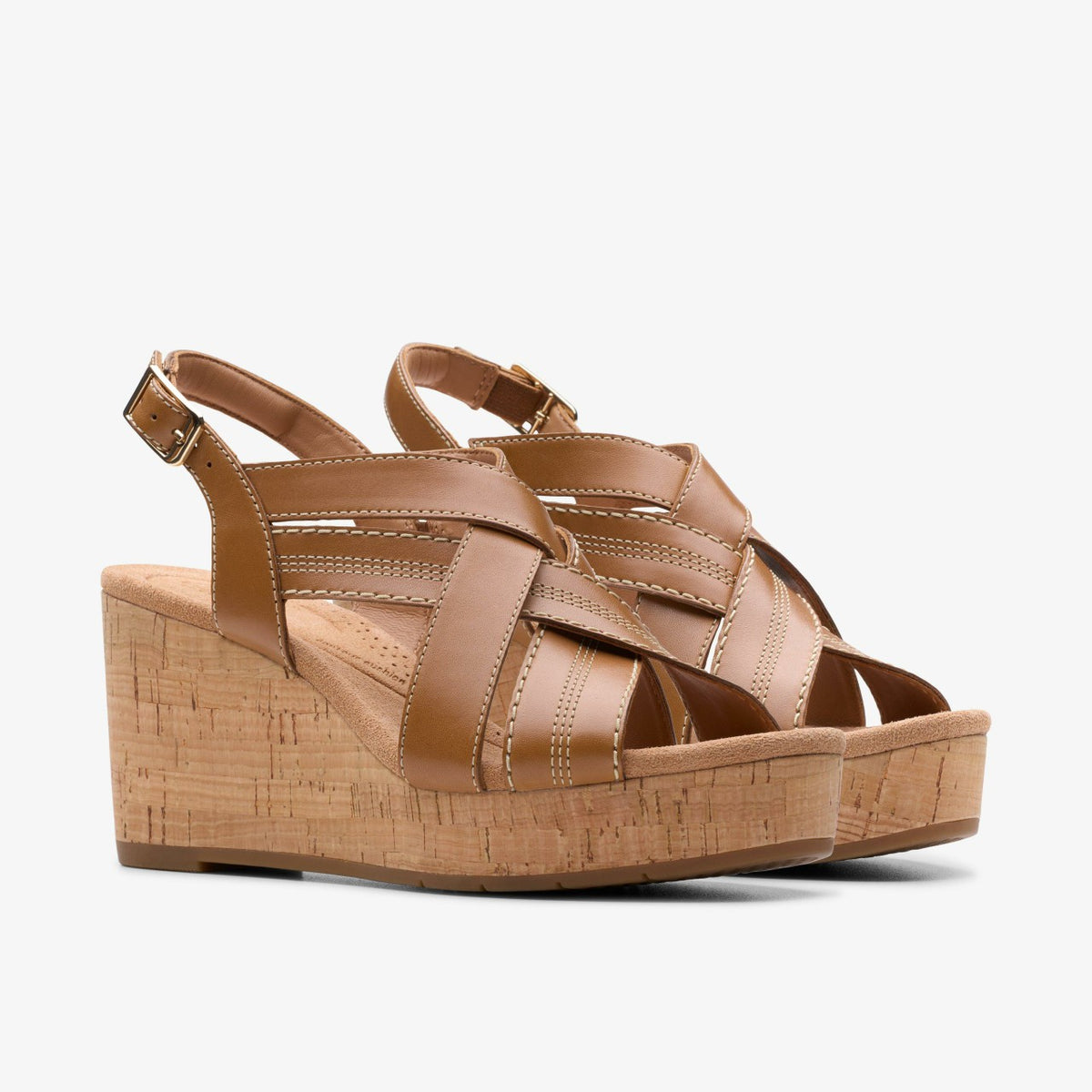 Clarks Sabina Sling Tan Leather