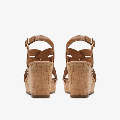 Clarks Sabina Sling Tan Leather