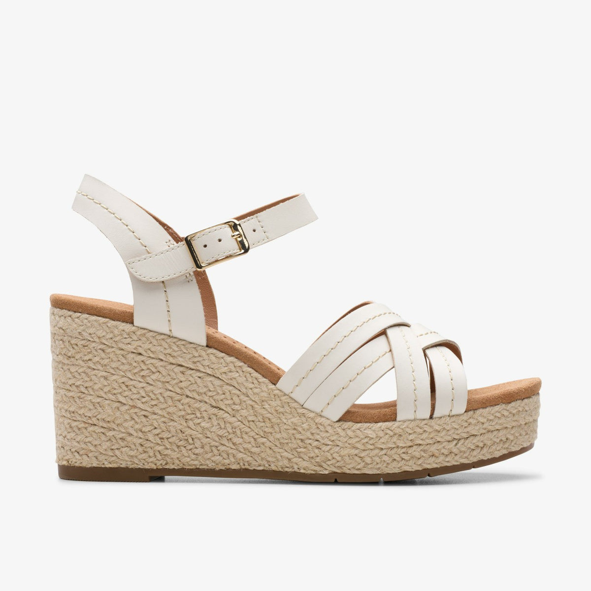 Clarks Sabina Strap Cream Leather
