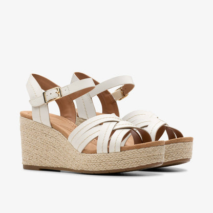 Clarks Sabina Strap Cream Leather