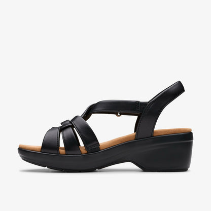 Clarks Tuleah Cross Black Leather