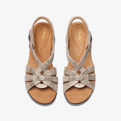 Clarks Tuleah Cross Metallic Leather