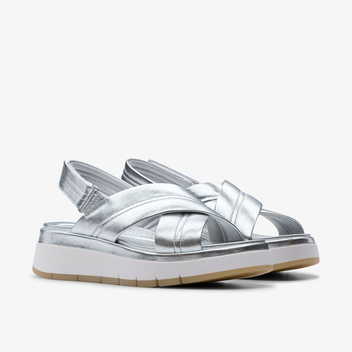 Clarks Tuscan Cross Silver Leather