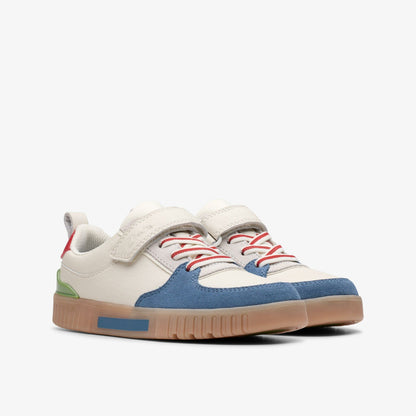 Clarks Oslo Vibe Kid White/Blue