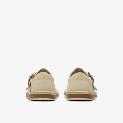 Clarks Playsun RF Toddler Off White Leather