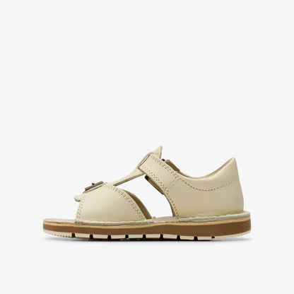 Clarks Playsun RF Toddler Off White Leather