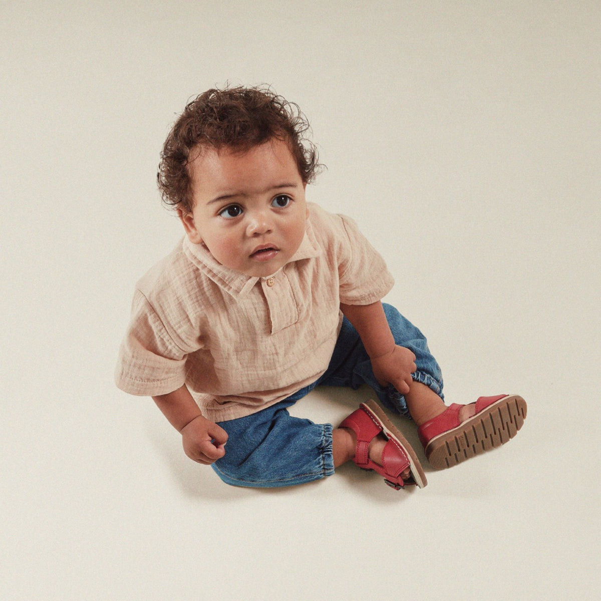 Clarks Playsun Toddler Red Leather