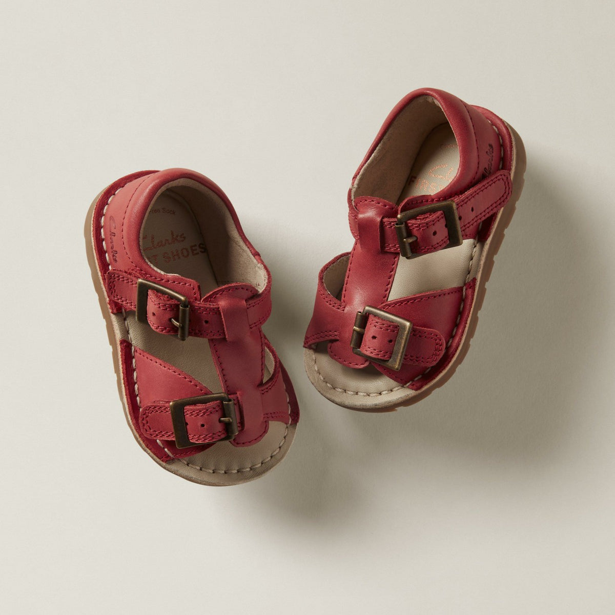 Clarks Playsun Toddler Red Leather