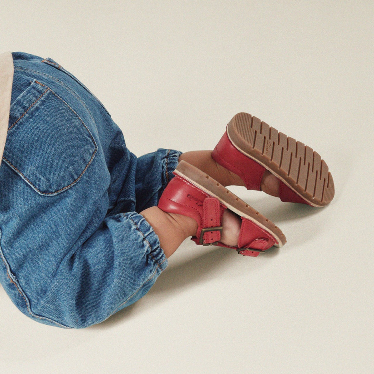 Clarks Playsun Toddler Red Leather