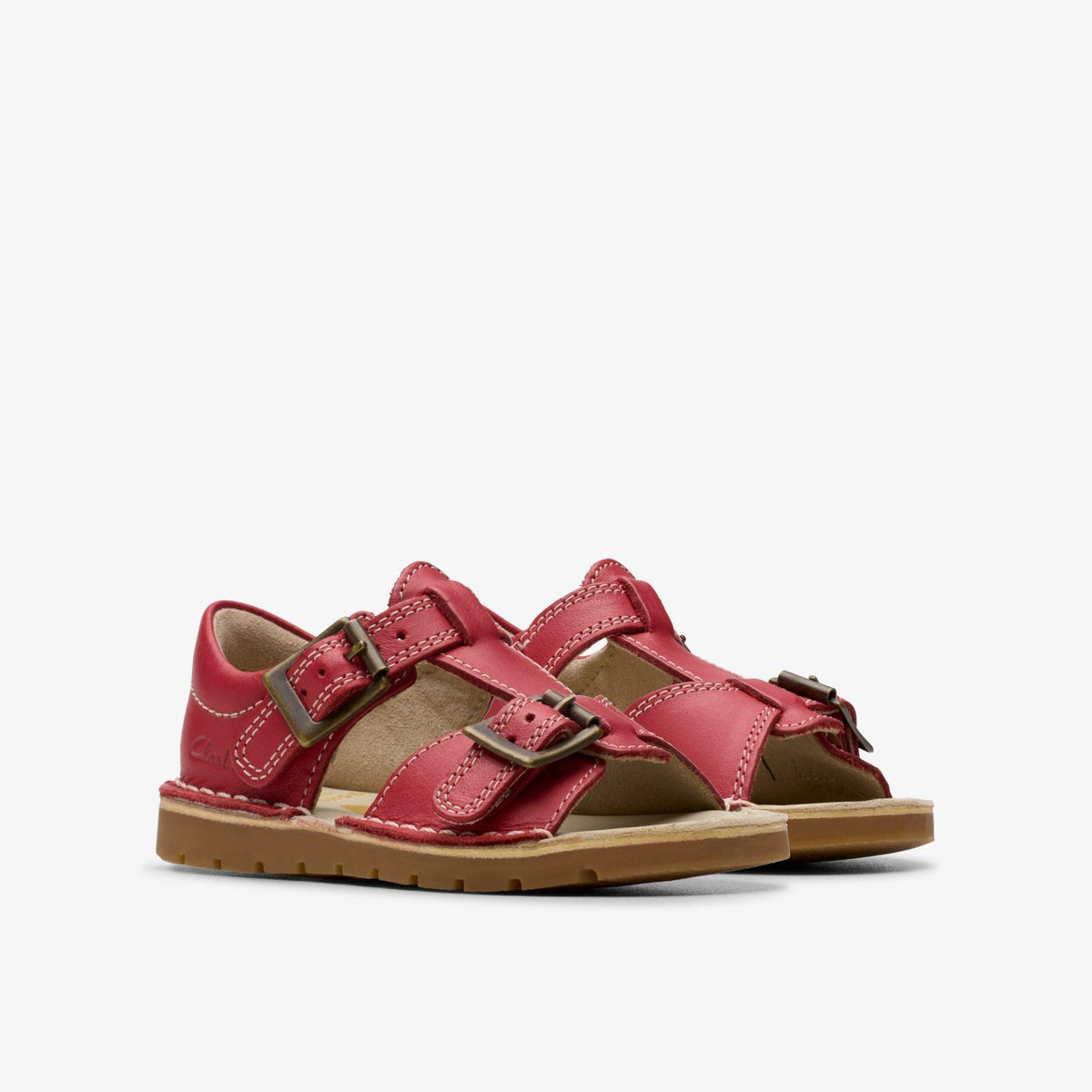 Clarks Playsun Toddler Red Leather