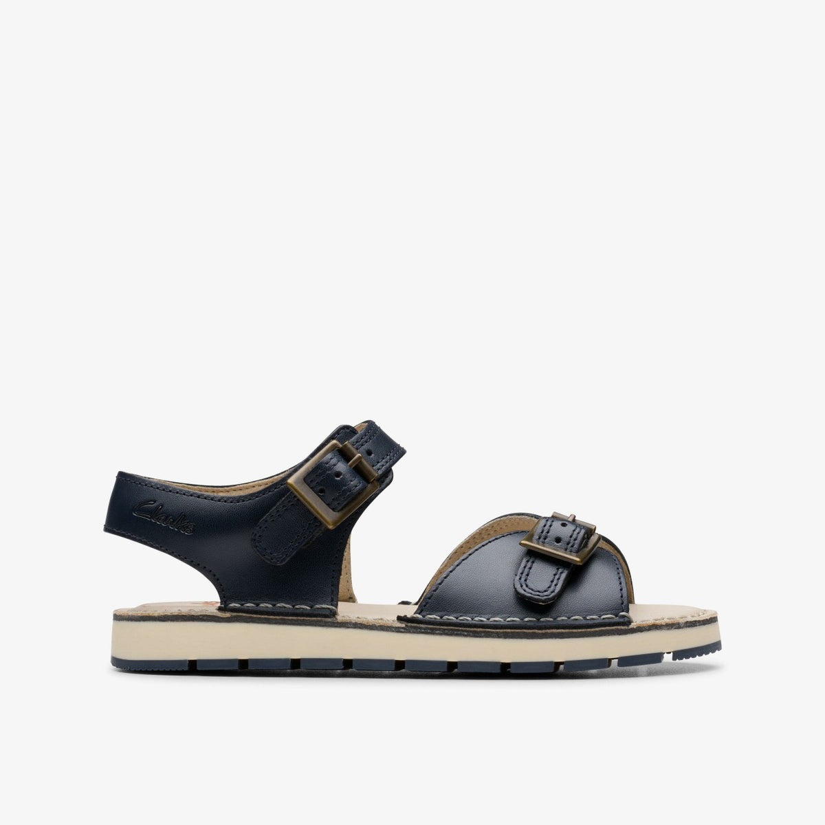 Clarks Playsun Kid Navy Leather