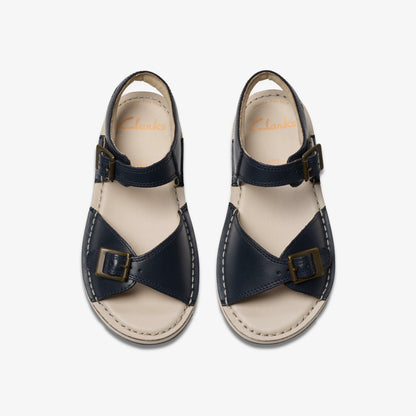 Clarks Playsun Kid Navy Leather