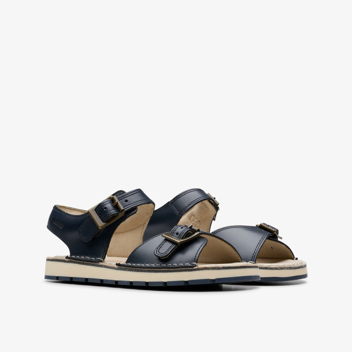 Clarks Playsun Kid Navy Leather