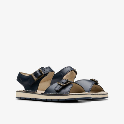 Clarks Playsun Kid Navy Leather